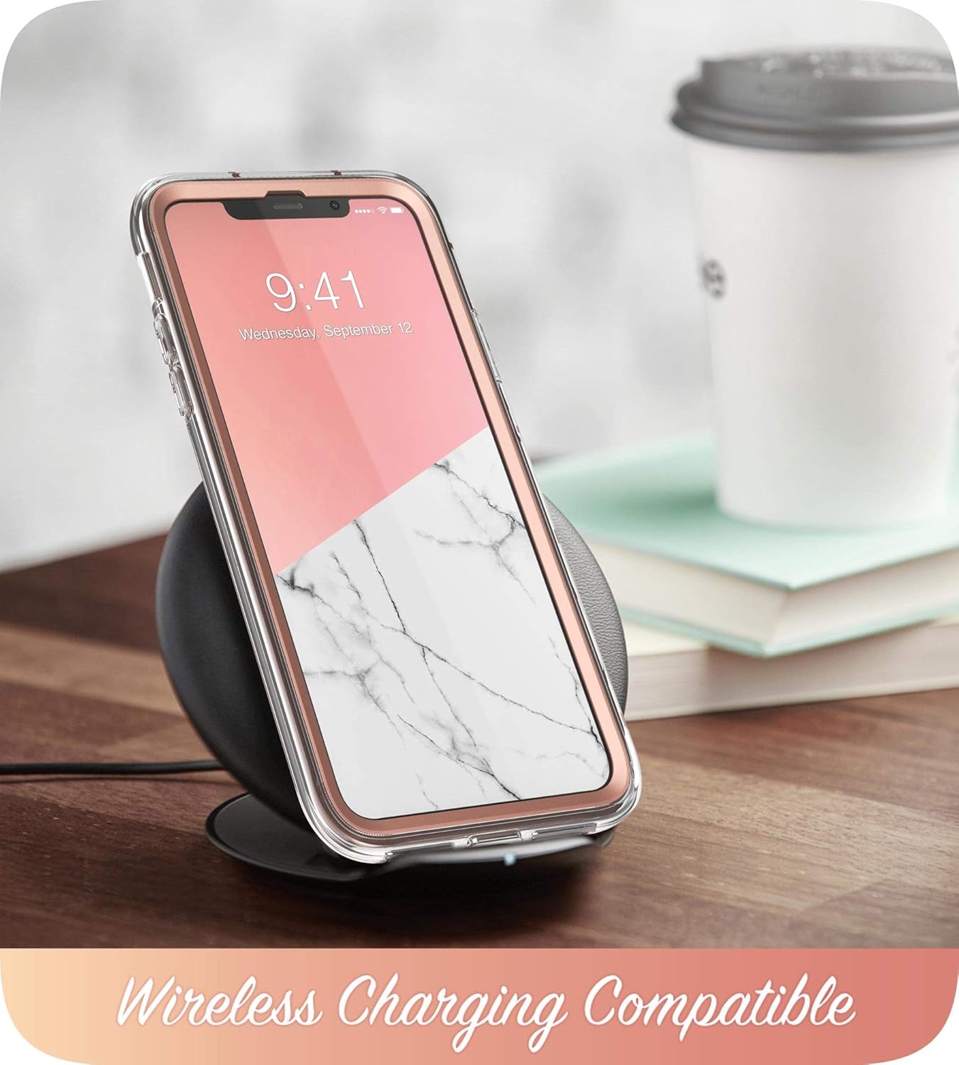 Cosmo Series Case for Iphone 11 Pro Max 2019 Release, Slim Full-Body Stylish Protective Case with Built-In Screen Protector (Marble)