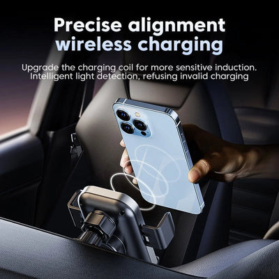 Wireless Car Charger, 15W Fast Wireless Charging Phone Mount for Car, Auto Clamping Air Vent Car Phone Holder for Iphone 14/13/12/11/X, Samsung Galaxy S22/S20/S10/S9/Note20/10/9, Etc